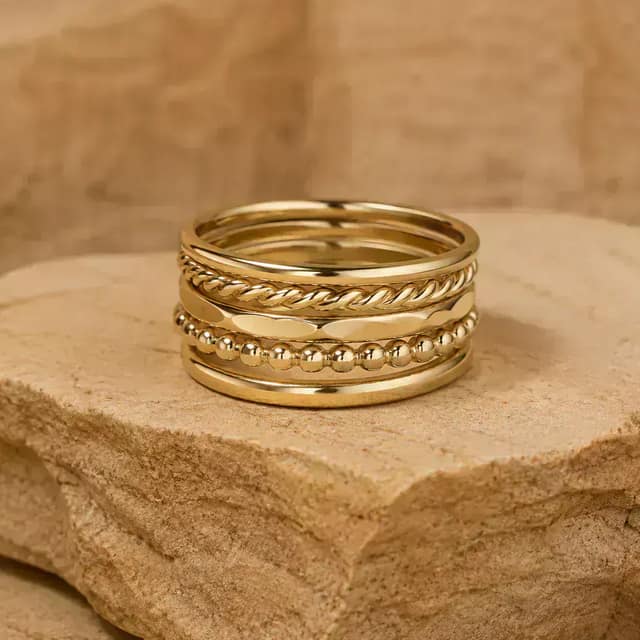Stacked Gold Rings