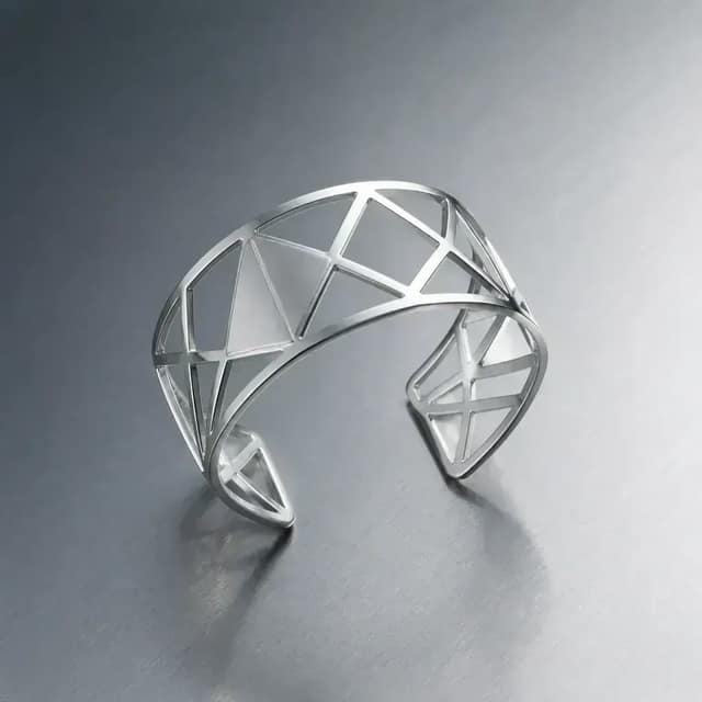 Geometric Silver Cuff