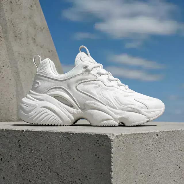 Sculptural White Sneaker