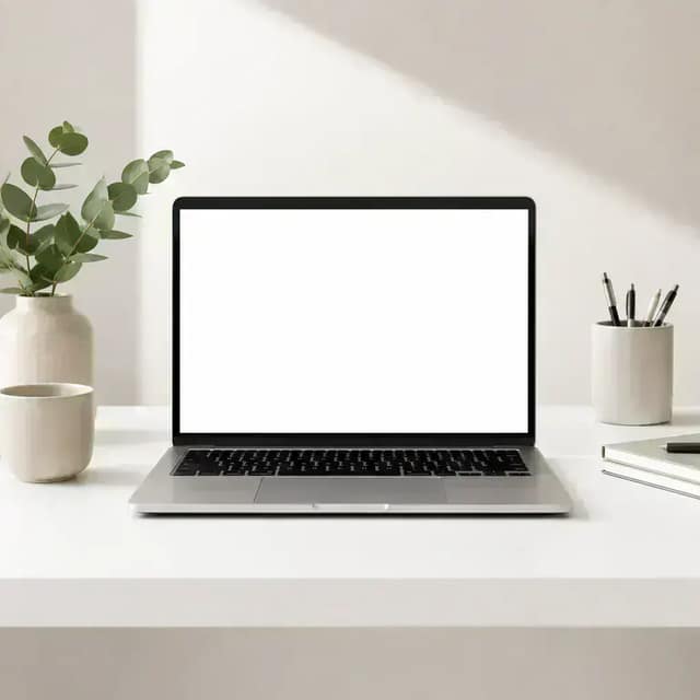 Creative Desk Laptop Mockup