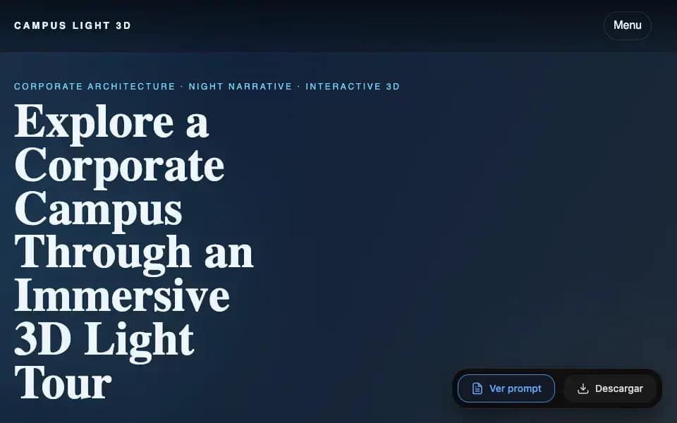 3D Light Mode Corporate Campus Tour with Explanatory Videos