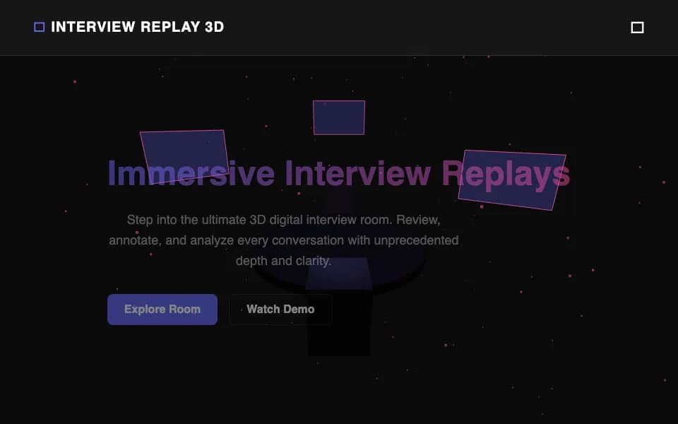 3D Interview Room with Video Replays and Synchronized Annotations