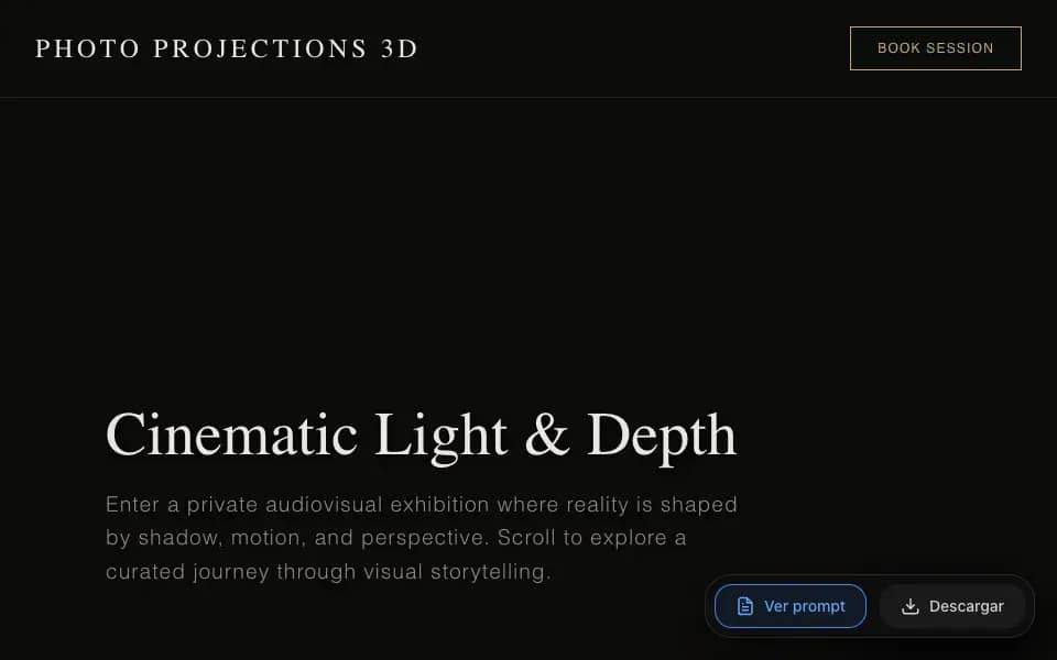 3D Photography Portfolio with Video Projections on Surfaces
