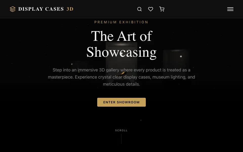 3D Product Gallery with Display Cases and Promotional Clips