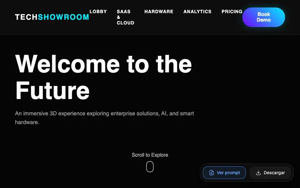 3D Tech Showroom — Product proof lab