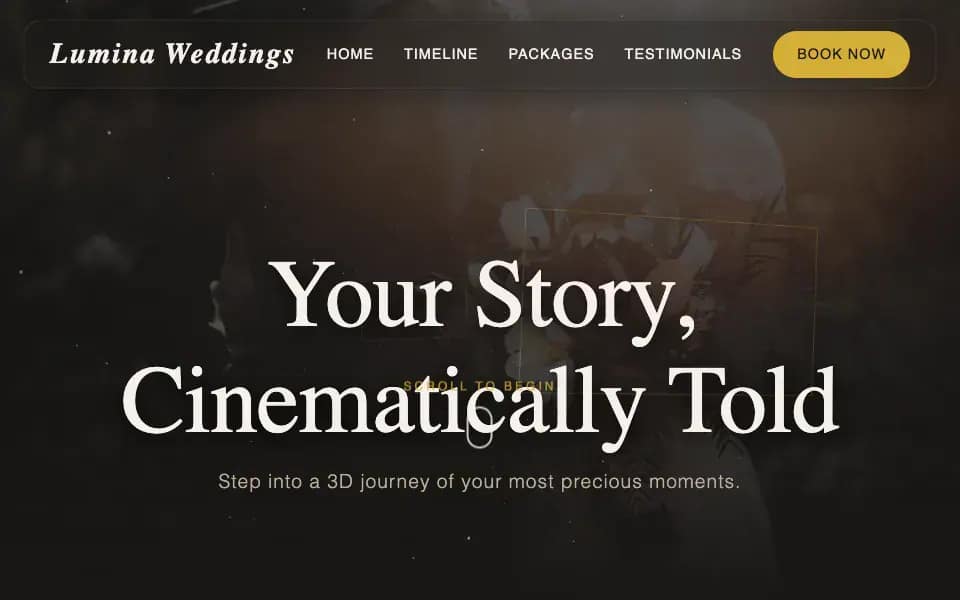 3D Freelance Wedding Photography Experience with Reels and Event Timeline