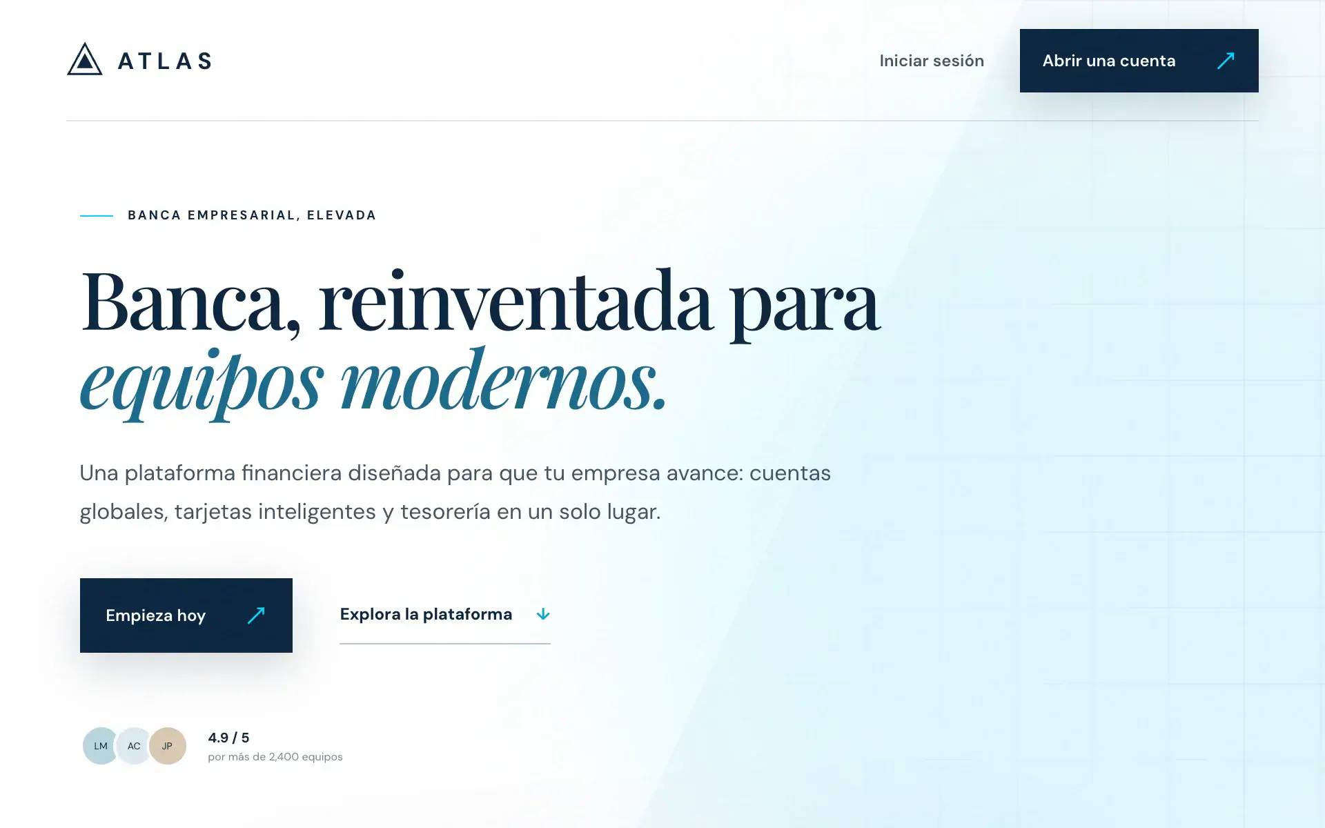 Atlas Bank — Corporate Blue / Financial Confidence