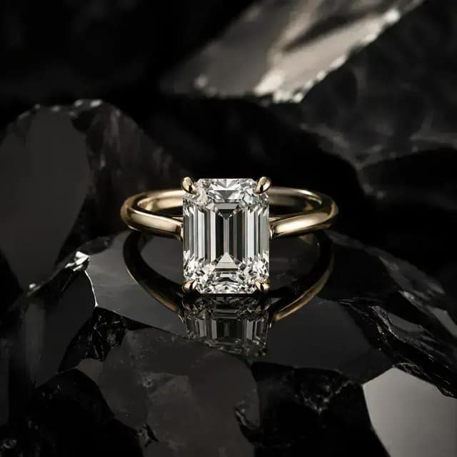 Obsidian Diamond Ring