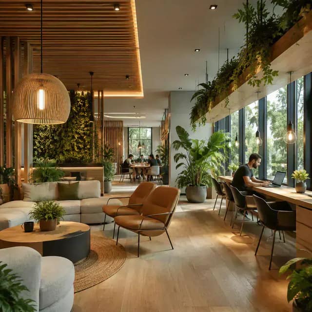 Biophilic Coworking Lounge