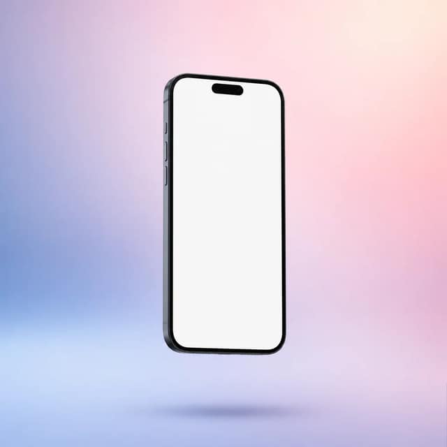 Floating Mobile Screen Mockup