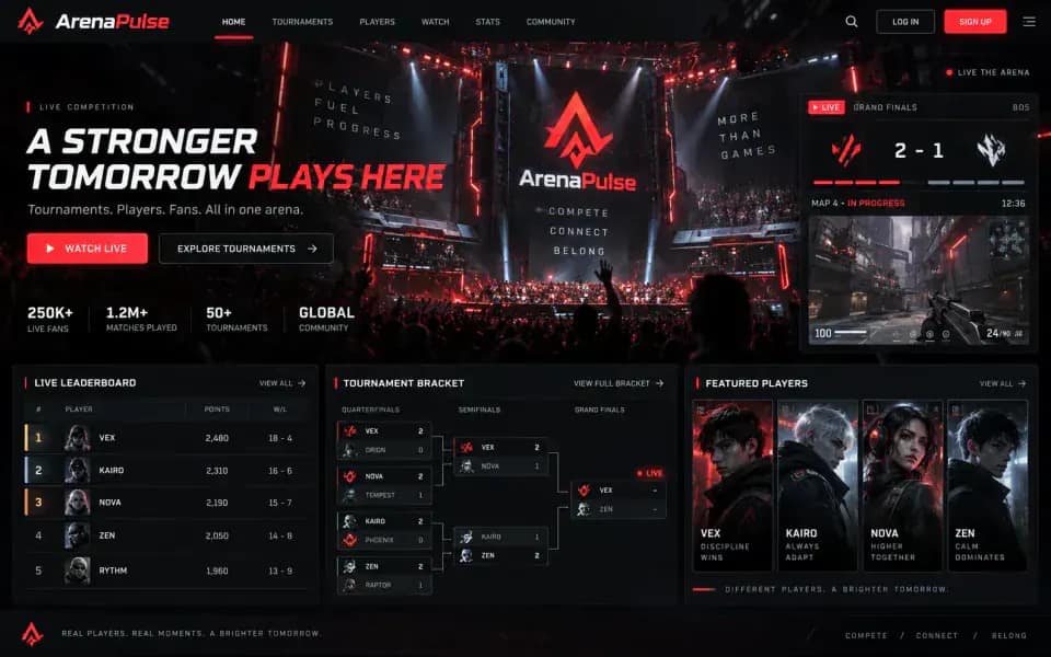 ArenaPulse — Competitive Esports Platform