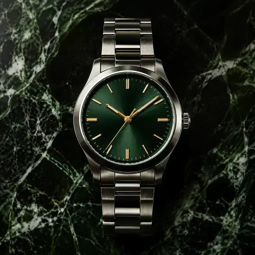 Reloj con esfera esmeralda