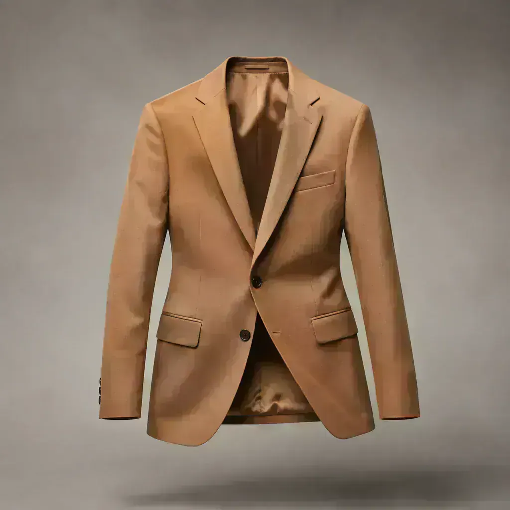 Blazer camel de sastrería