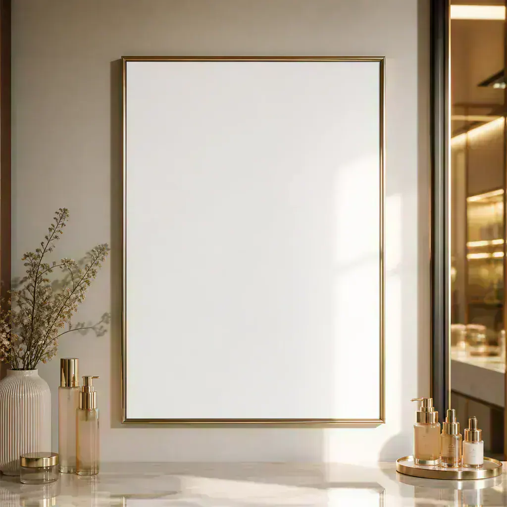 Mockup de póster en galería